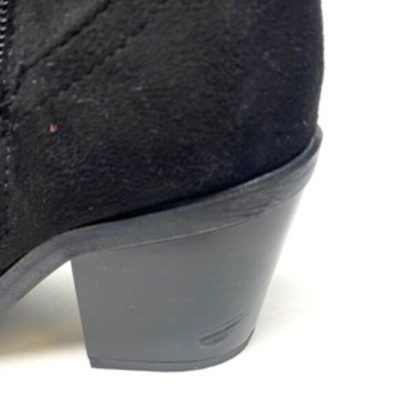 TOP MODA Women's Heaven Western Heeled Zip Ankle Boot Black Size 6.5 - Picture 6 of 6